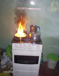 Flambujeme na sporáku