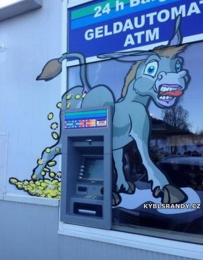Geniální označení bankomatu