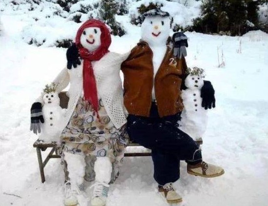 Sněhuláčí rodina